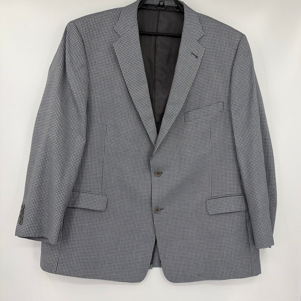 Turnberry Houndstooth Mens Blazer 50R SIlk Wool Preppy Old Money Quiet Luxury